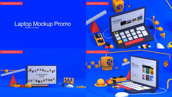 Photo of Laptop Mockup – Videohive 58627389