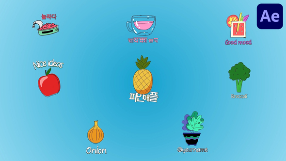 Photo of Looped Fresh Food Icons And Title Pack for After Effects – Videohive 58290944
