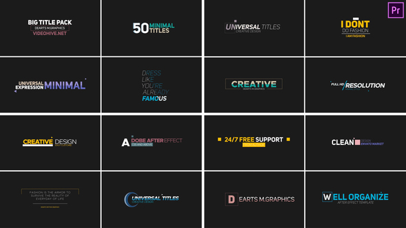 Photo of Minimal Title Pack Premiere Pro – Videohive 58344648