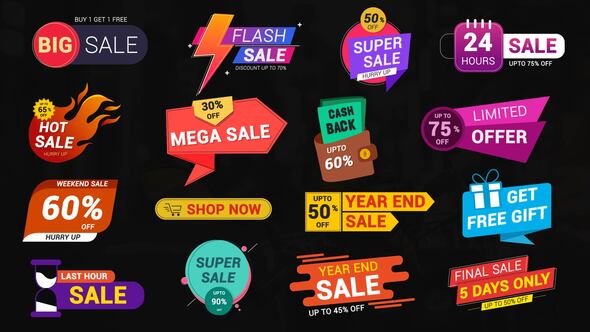 Photo of Modern Sale Labels & Badges Pack – Videohive 58263411