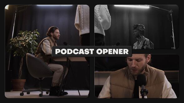 Photo of Multiscreen Podcast Opener | MOGRT – Videohive 58676140