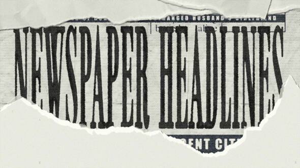 Photo of Newspaper Headlines – Videohive 58610882