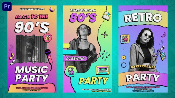 Photo of Old School Party Reels | MOGRT – Videohive 58312916