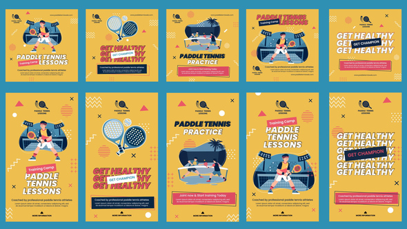 Photo of Paddle Tennis Lessons Feed and Stories Instagram – Videohive 58526145
