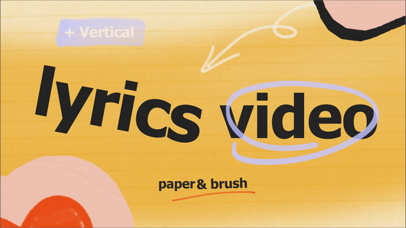 Photo of Paper Brush Lyric Template – Videohive 58608667