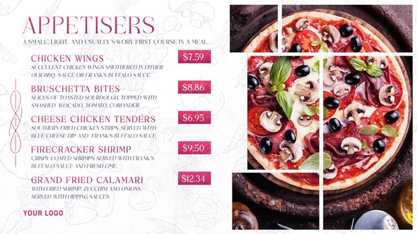 Photo of Minimal Restaurant Menu – Videohive 25633995