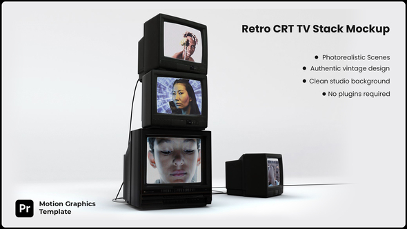 Photo of Retro CRT TV Stack Mockup PP – Videohive 58657963