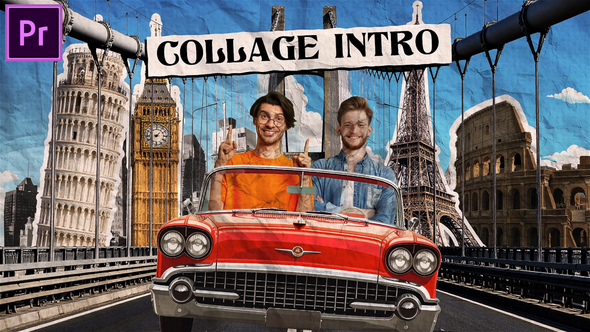 Photo of Retro Paper Collage Style Intro MOGRT – Videohive 58711589