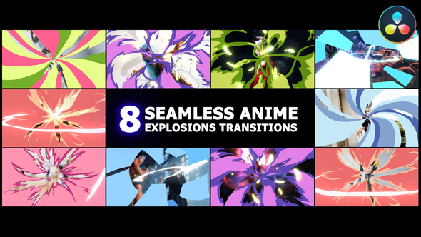 Photo of Seamless Anime Abstract Explosions Transitions | DaVinci Resolve – Videohive 58639325