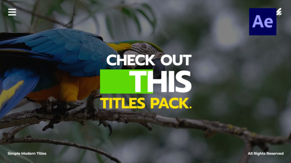 Photo of Simple Modern Titles /Ae – Videohive 58294229