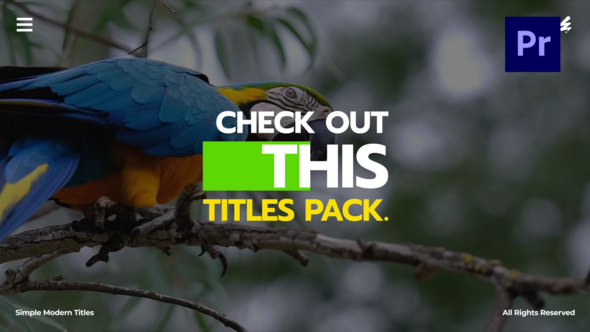 Photo of Simple Modern Titles /Pr – Videohive 58501105