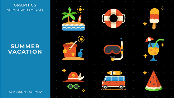 Photo of Summer vacation graphic animation template | After Effects – Videohive 58618666