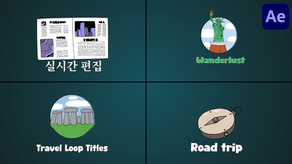 Photo of Travel Loop Titles And Icons for After Effects – Videohive 58437627
