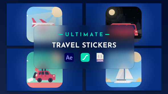 Photo of Travel Stickers Animation – Videohive 58322564