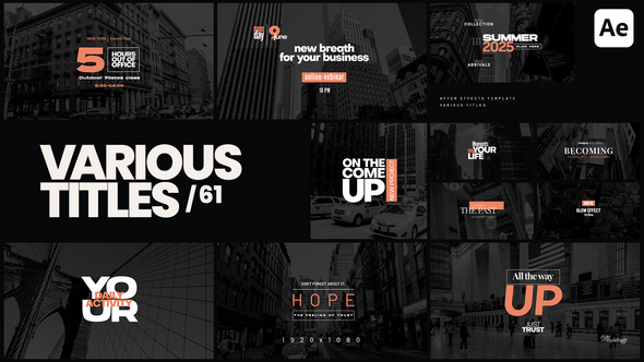 Photo of Various Titles 61 – Videohive 58406007