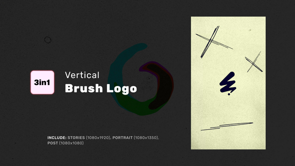 Photo of Vertical Brush Logo – Videohive 58382825