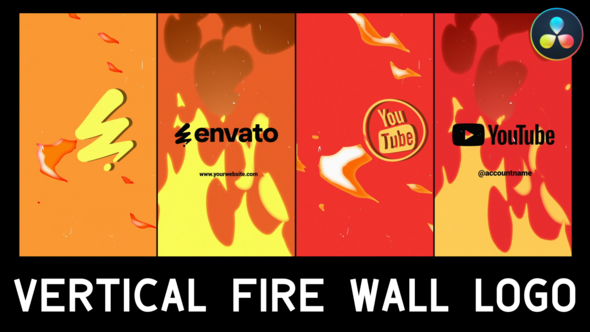 Photo of Vertical Fire Wall Logo | DaVinci Resolve – Videohive 58355783
