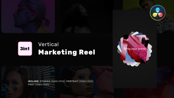 Photo of Vertical Marketing Reel for DaVinci Resolve – Videohive 58404420
