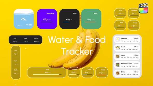 Photo of Water and Food Tracking – Videohive 58362667
