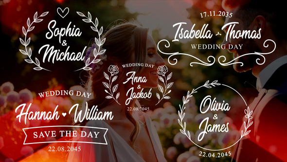 Photo of Wedding Titles Pack – Videohive 58531552
