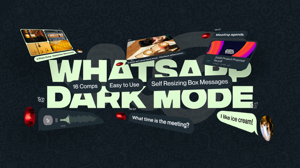 Photo of Whatsapp Messages (Dark Mode) – Videohive 58345613