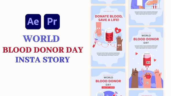 Photo of World Blood Donor Day Instagram Story – Videohive 58420324