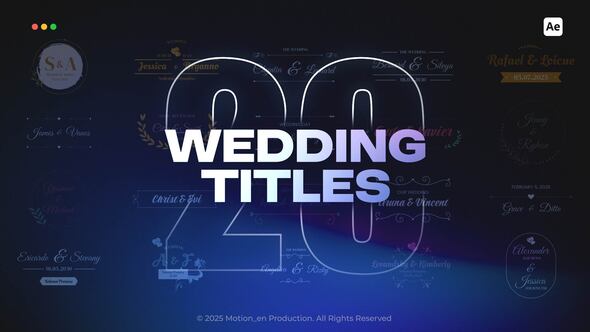 Photo of Wedding Titles – Videohive 58956799