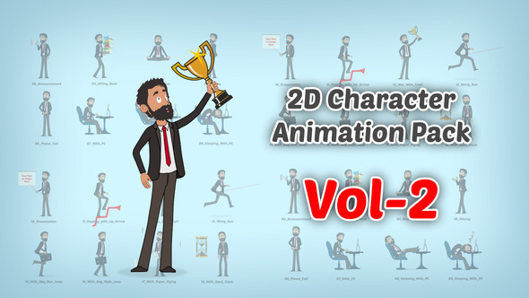 Photo of 2D character Animation Pack Vol 2 – Videohive 58943917