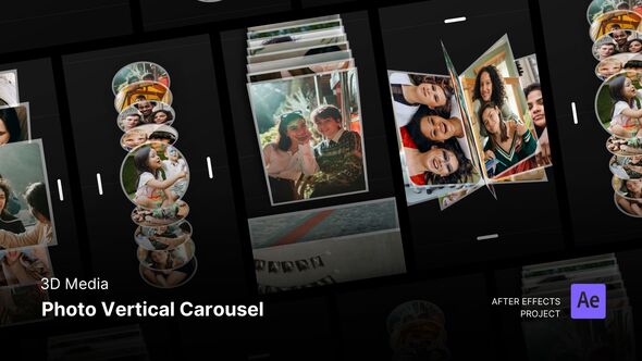 Photo of 3D Photo Vertical Carousel After Effects Project Files – Videohive 59074000
