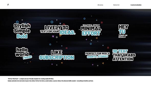 Photo of 3D Text Titles Animation | MOGRT (PP) – Videohive 59016807