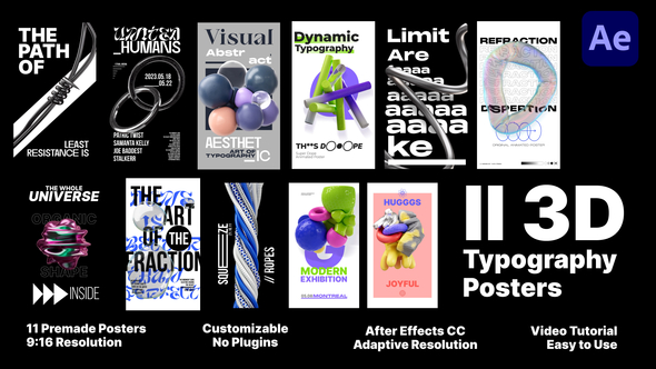 Photo of 3D Typography Posters – Videohive 58893501