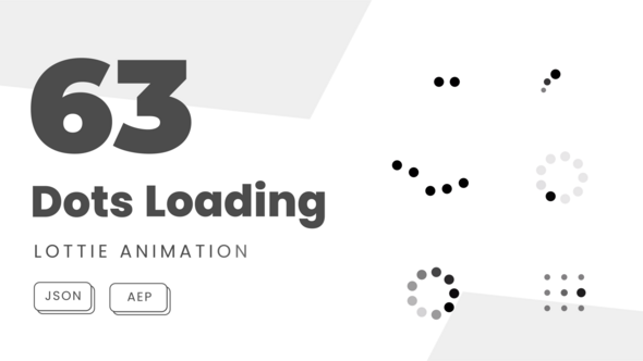 Photo of 63 Dots Loading Animation Icons. Set Bundle of Dots Loaded Animated – Videohive 57932767