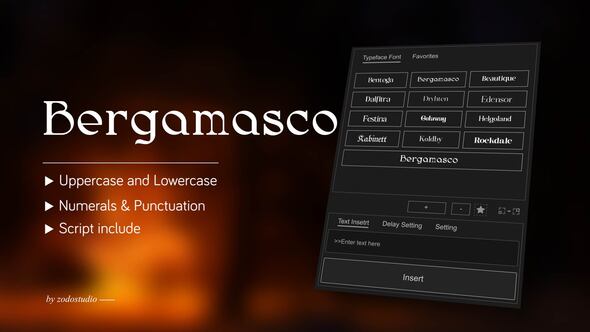 Photo of Animated Typeface – Bergamasco – Videohive 58933325