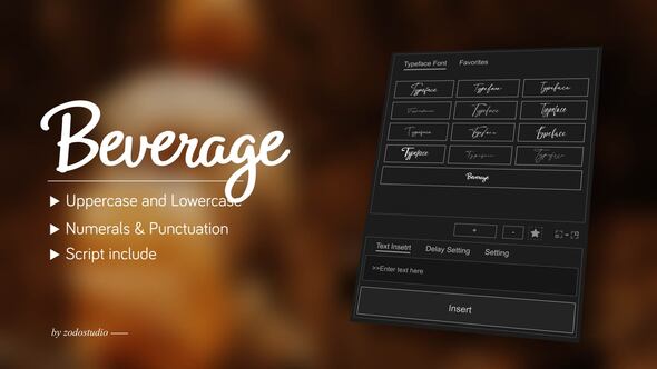 Photo of Animated Typeface – Beverage – Videohive 58796984
