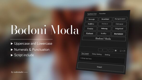 Photo of Animated Typeface – Bodoni Moda – Videohive 58947018