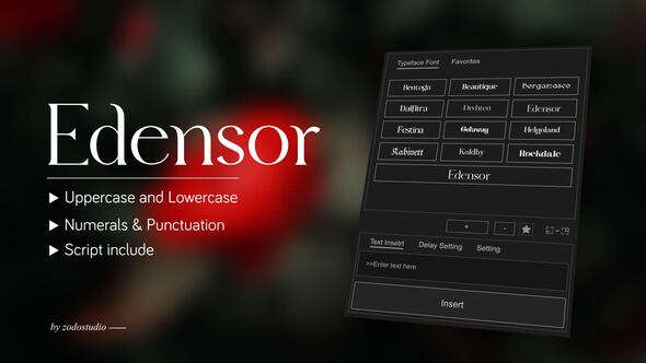 Photo of Animated Typeface – Edensor – Videohive 59071370