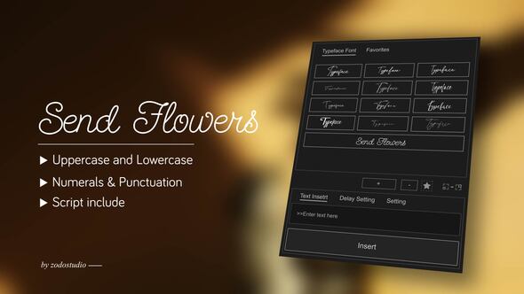 Photo of Animated Typeface – Send Flowers – Videohive 59071353