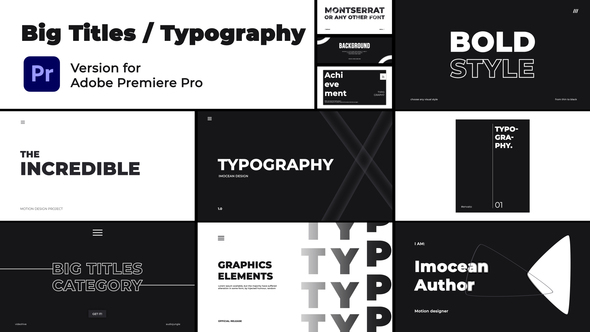 Photo of Big Titles – Typography | MOGRT – Videohive 45105478