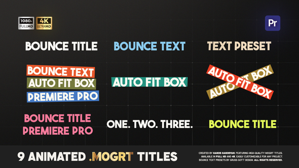 Photo of Bounce Titles – Videohive 59002541