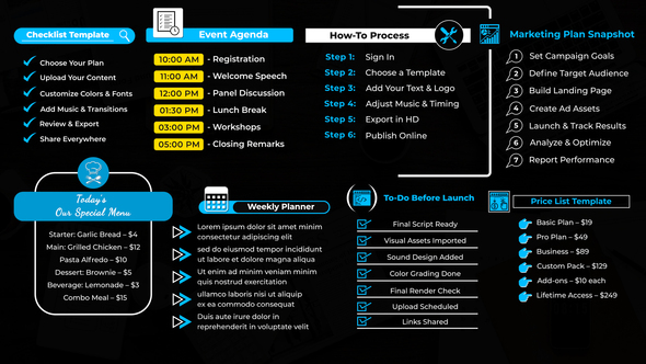 Photo of Checklist &Planning Text List – Videohive 58163825