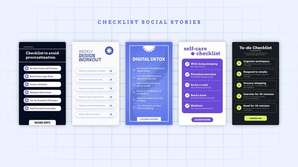 Photo of Checklist Social Stories – Videohive 59018031