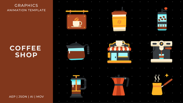 Photo of Coffee shop graphic animation template | After Effects – Videohive 58812363