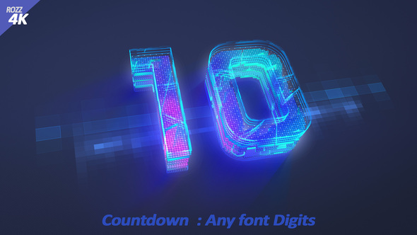 Photo of Countdown Digits Hightech Black – Videohive 58849558