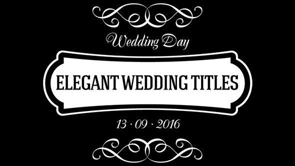 Photo of Elegant Wedding Titles – Videohive 16225214