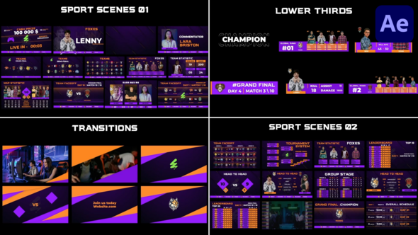 Photo of ESports Gaming CyberSport Broadcast Package for After Effects – Videohive 58966532