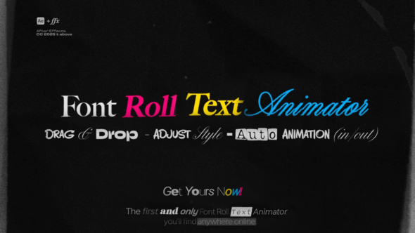 Photo of Font Roll Text Animator | A New Way To Animate Type In After Effects – Videohive 59005574