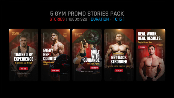 Photo of Gym Promo Stories Pack – Videohive 59017738