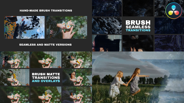 Photo of Hand-Made Brush Transitions And Overlays | DaVinci Resolve – Videohive 58816446