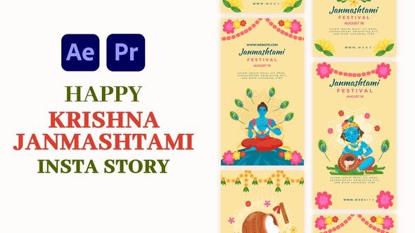 Photo of Happy Krishna Janmashtami Instagram Story – Videohive 58856031