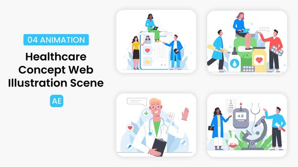 Photo of Healthcare Concept Web Illustration Scene – Videohive 58856653